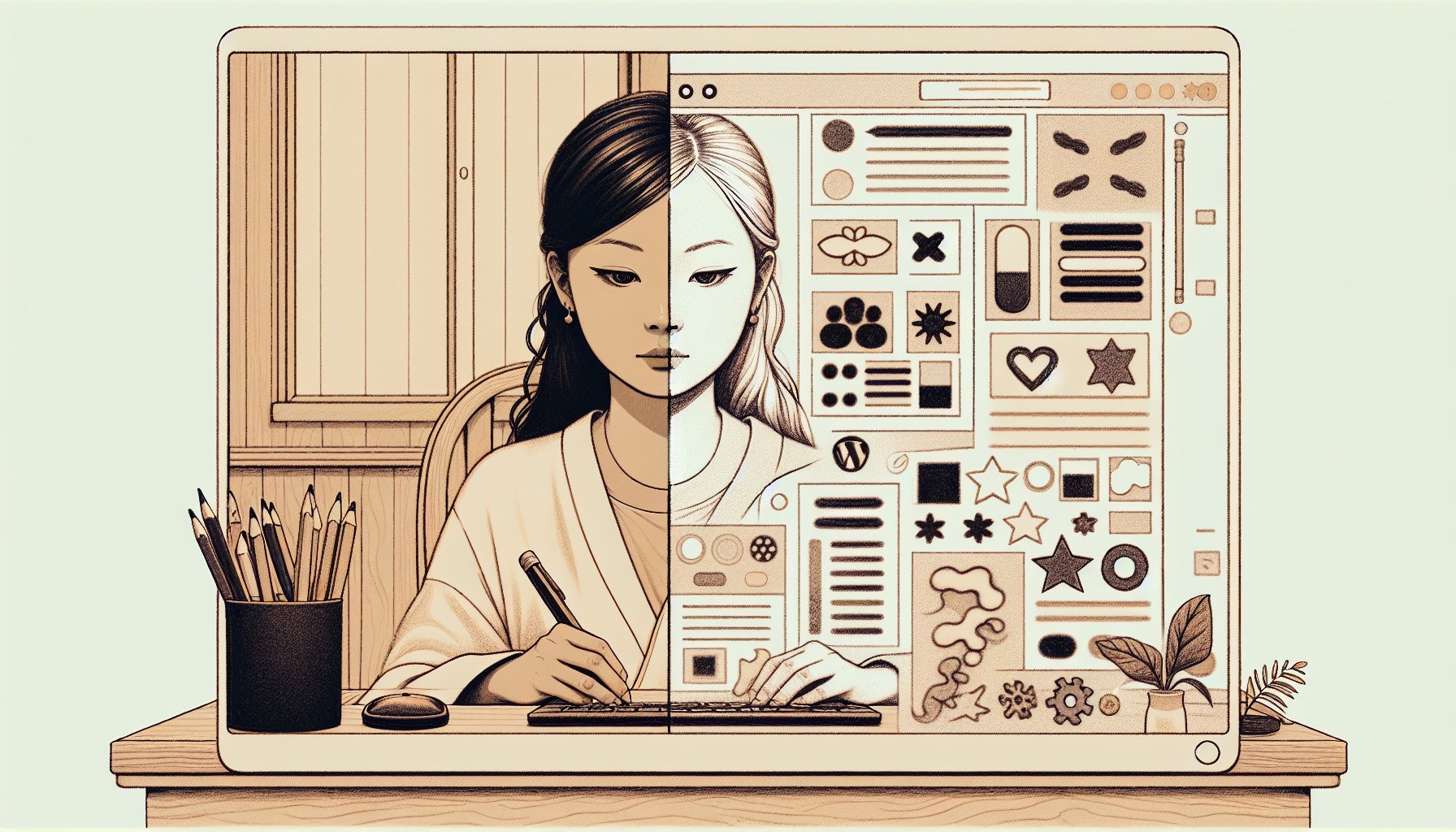 WordPress 文字装飾 ルールを考える人、シンプルな装飾と過剰な装飾を比較する場面