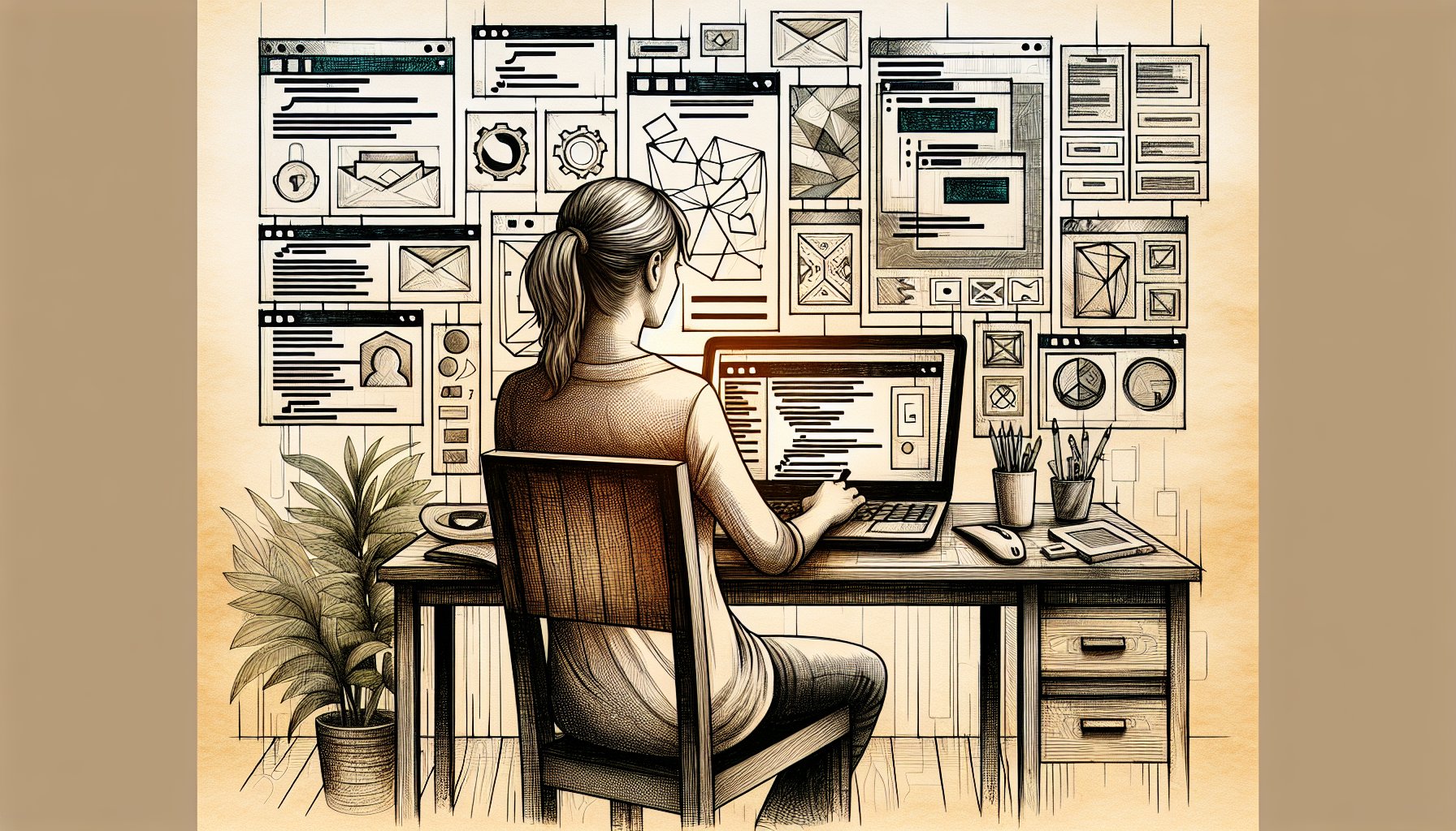 穏やかな作業環境でWP スタイルシート 編集とデザイン思考の整理を進める様子