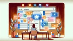 Google AI スパム アップデートでAIコンテンツを人間中心に評価する様子のイラスト