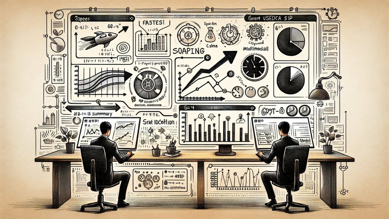 GPT-4o 性能 比較の基本スペックを整理し速度とマルチモーダル能力を確認するシーン