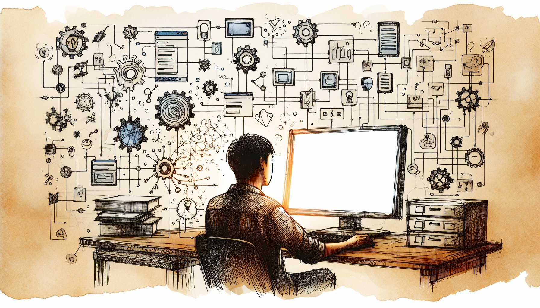 WordPress 画面真っ白 対処を落ち着いて整理し原因を分解する様子のイラスト