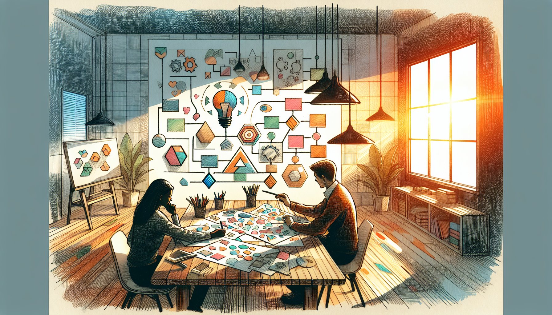 AI 生成 独自性 出し方の考え方を示す、同じ情報を異なる枠組みで再構成する様子