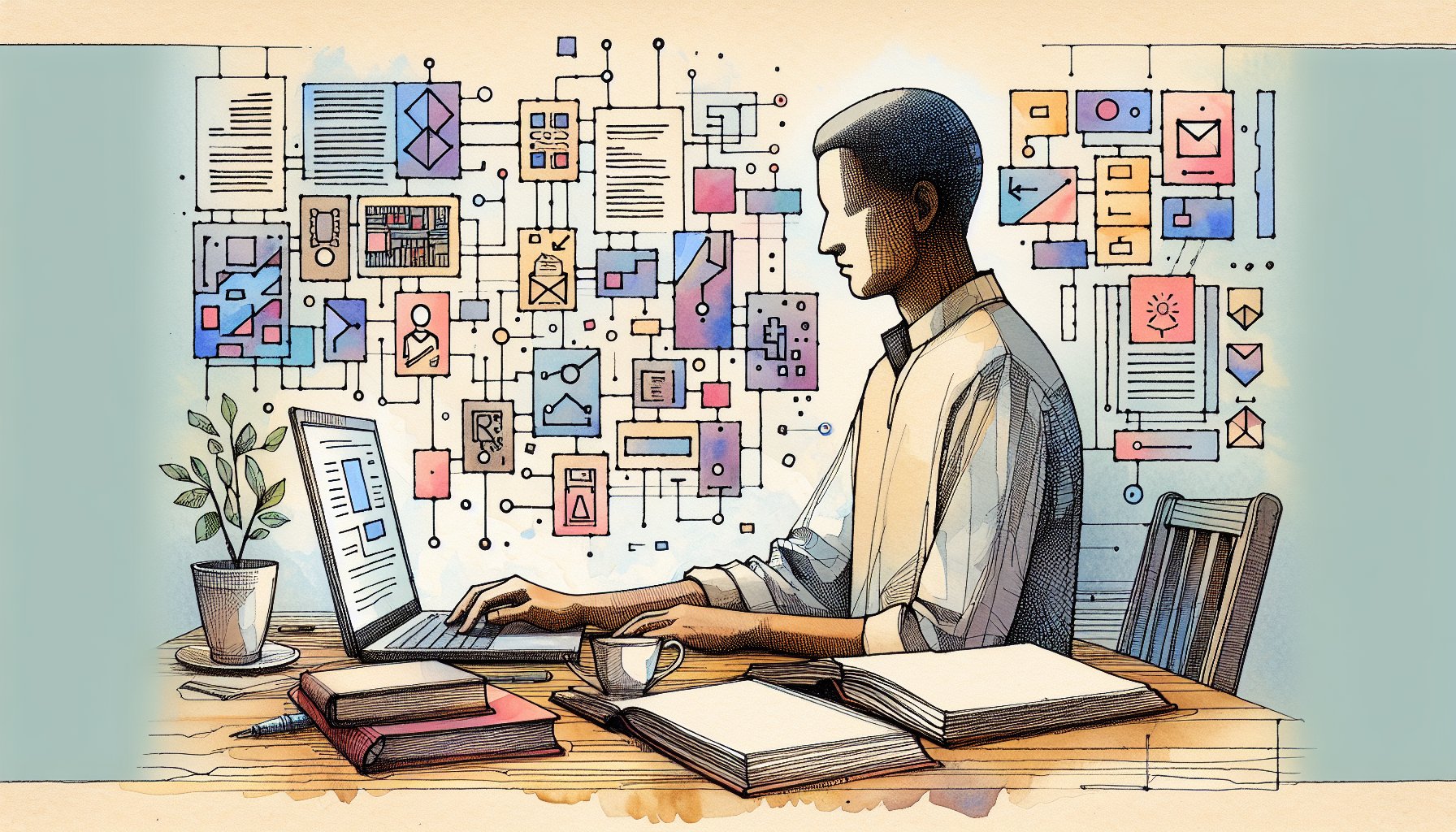 AI 要約 ツールを使い紙の資料と比較しながら学び方を見直すビジネスパーソン