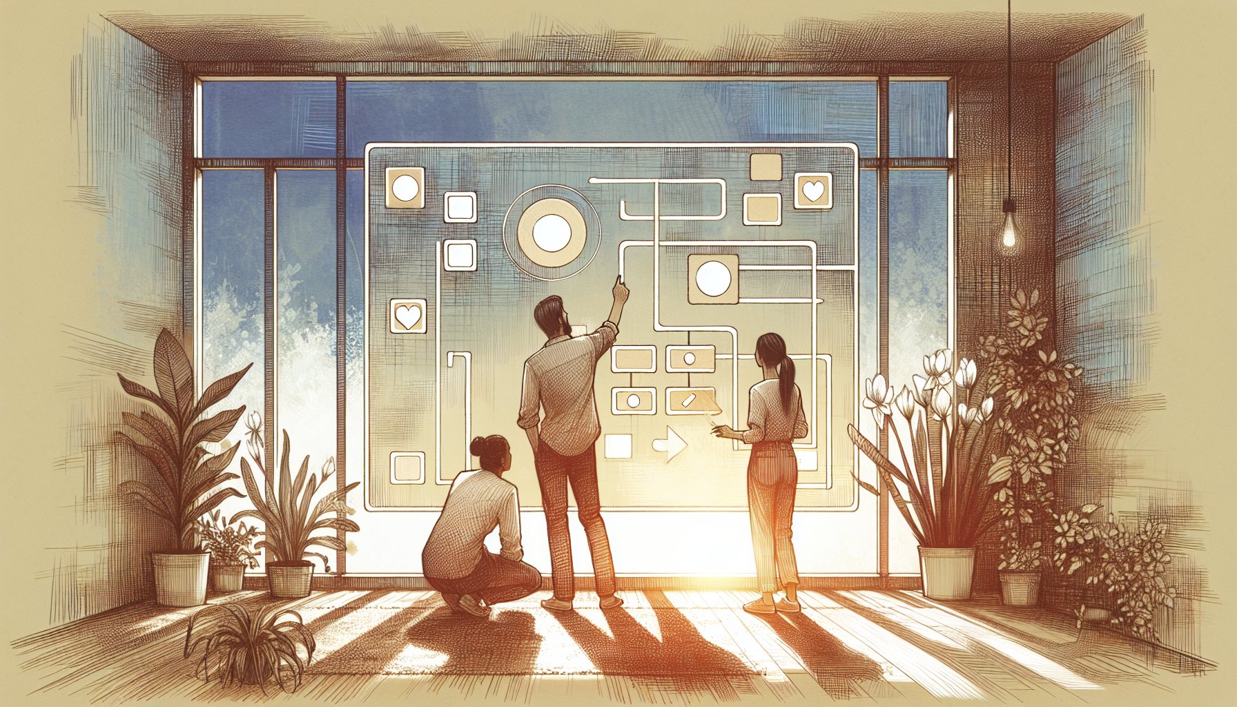 WP ユーザー権限 種類を直感的に調整する柔らかなワークスペースのイラスト