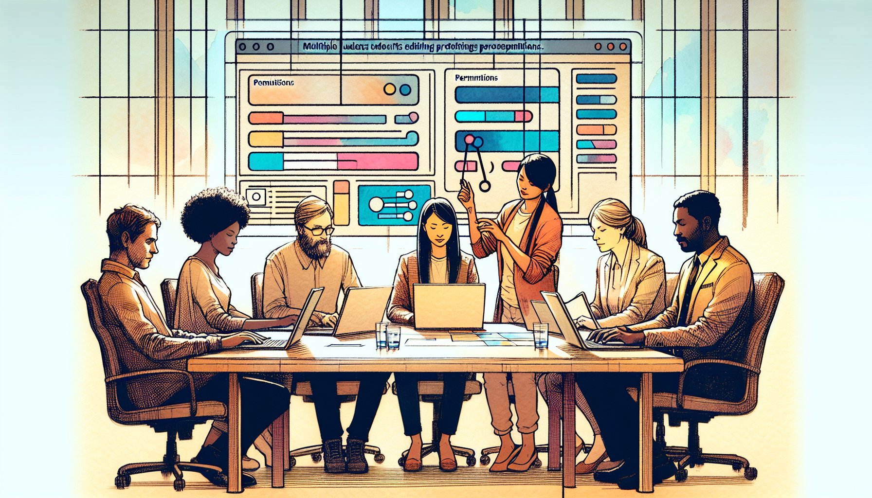 WordPress 複数人 編集 注意点を踏まえた役割分担と権限設計を象徴する協働シーン