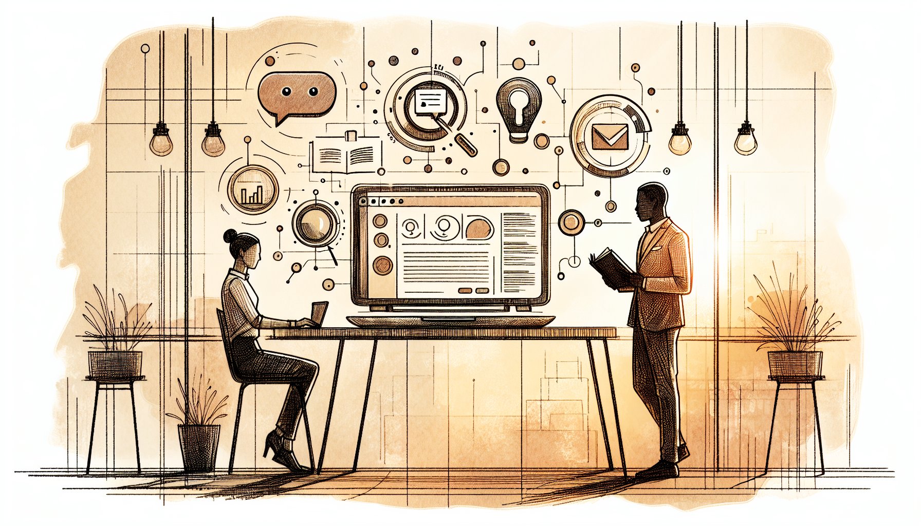 Google Gemini (Bard) 使い方を検討するビジネスパーソンが検索結果とAI回答を比較確認