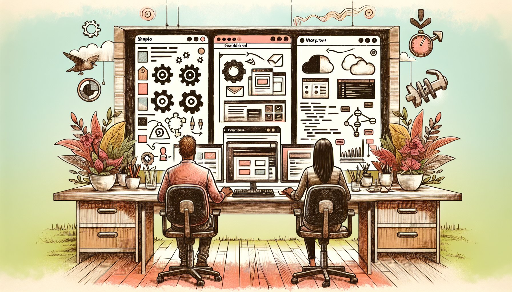 WordPress ABテスト やり方を検討しながら、プラグイン利用とテーマ編集のバランスを考える様子