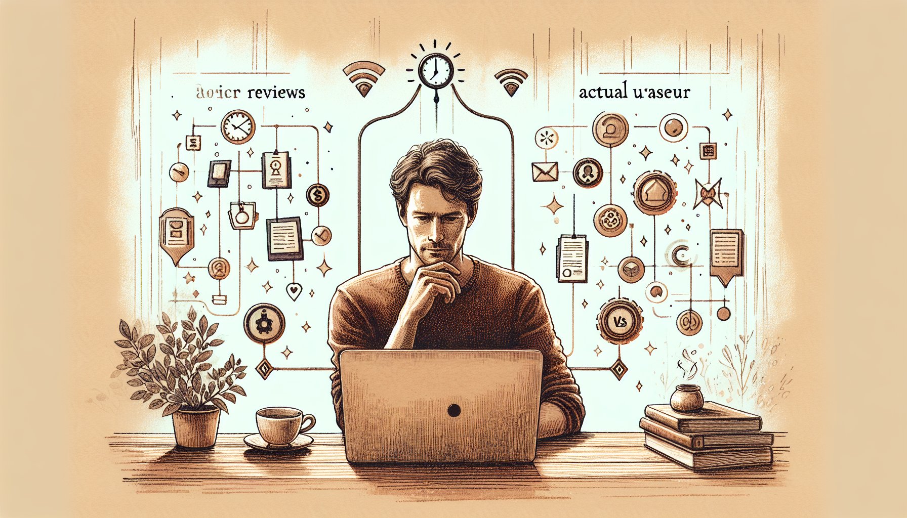 Notion AI ライティング 評判と実際の使用体験を比較し冷静に判断する様子