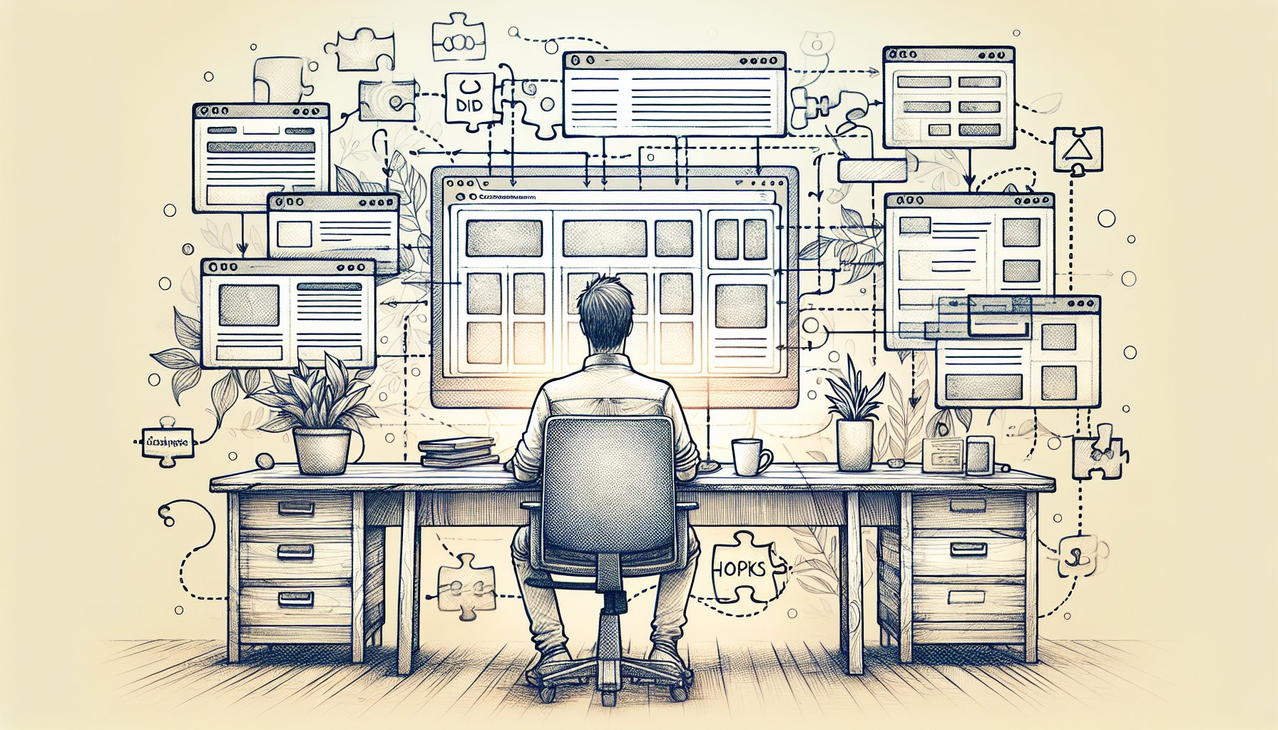 WP バナー 設置 場所を再検討する作業机、WordPressレイアウトと複数バナー候補位置