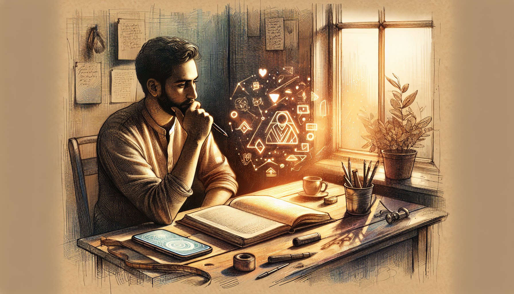 スマホで使える 生成AI アプリと自分の思考を穏やかにバランスさせる日常シーン