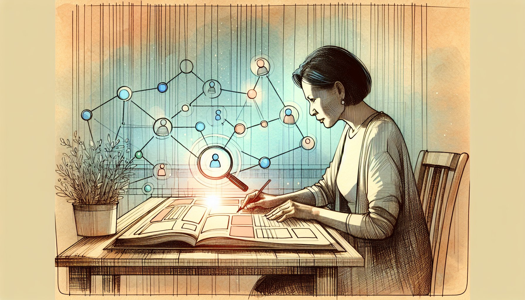 検索意図に沿ってページ構成を設計し、キーワード 入れる場所 を整理する様子