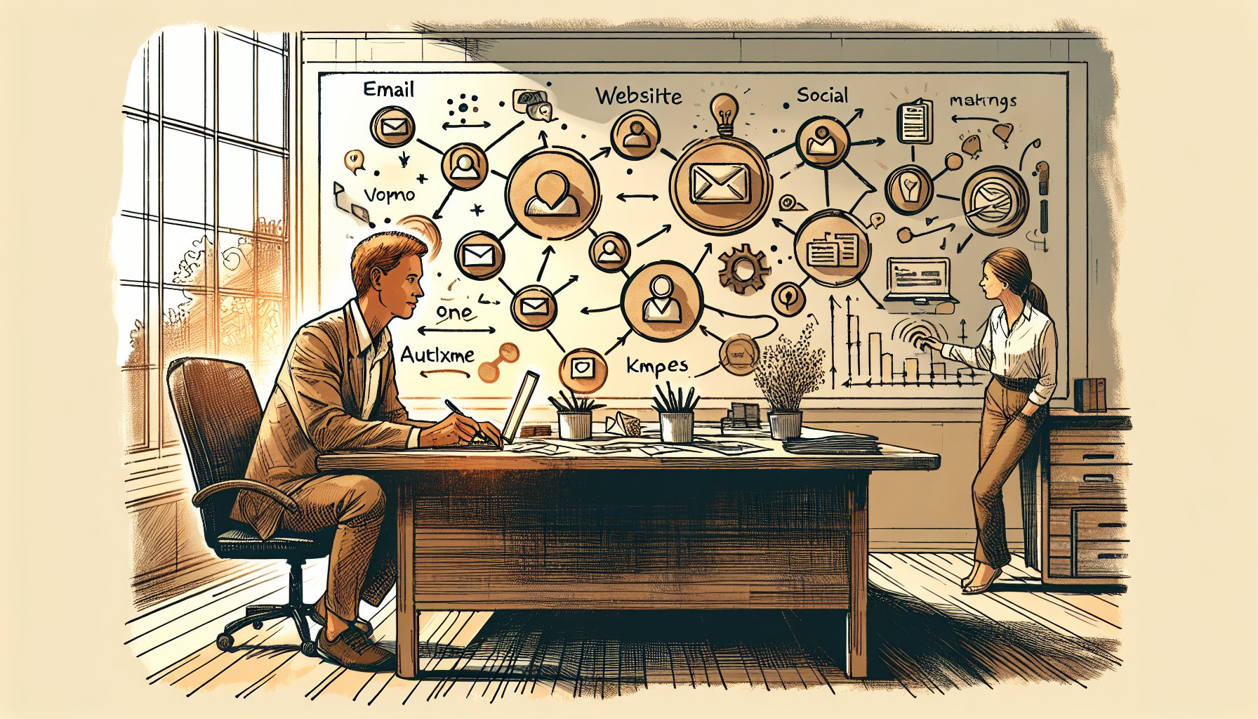 1記事1キーワードを意識し、マーケティングオートメーション導入前に接点整理する様子