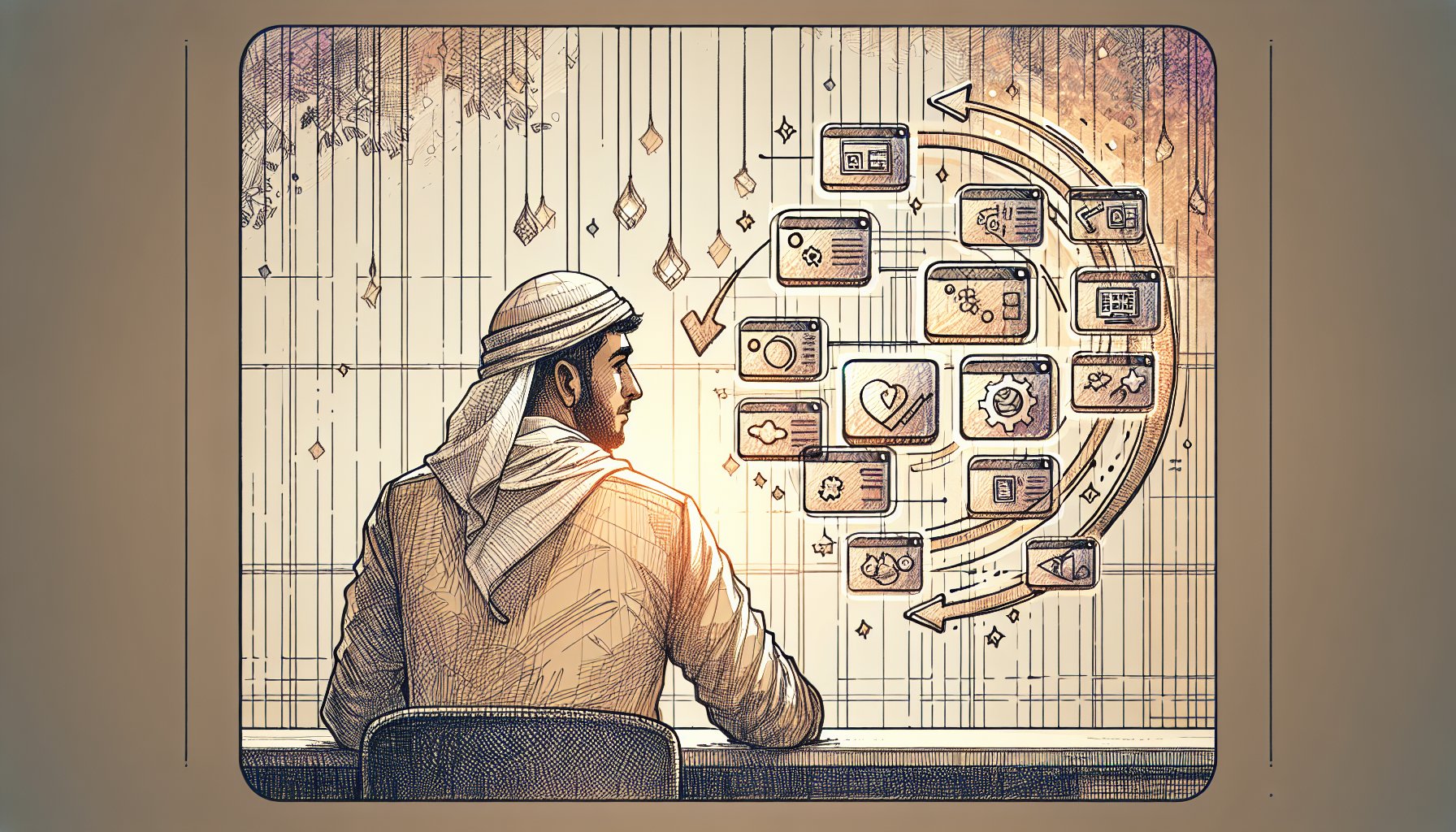 デジタルパネルを見ながら将来の機能を計画するビジネスパーソン, Claude Artifacts 使い方