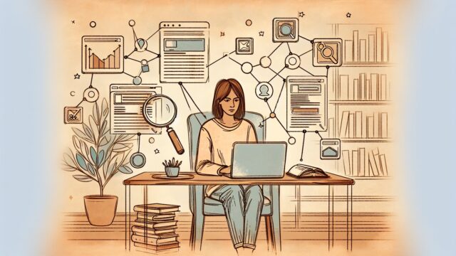 AI 記事 リライト SEOで検索意図とコンテンツ構造を再設計する様子