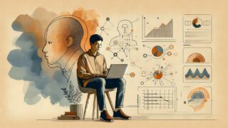 AI 記事 読了率 改善の考え方、複数の行動データを統合分析する様子