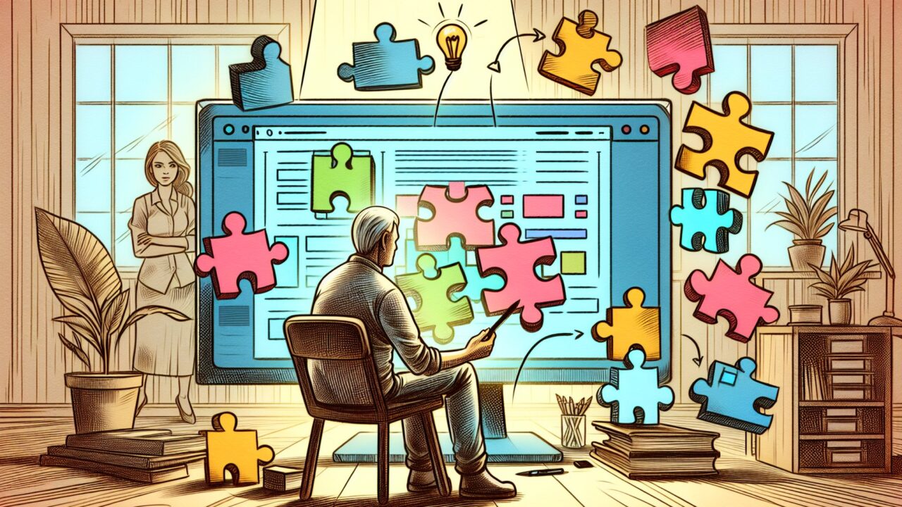 WP 表示崩れ 直し方を象徴するレイアウト修正作業、原因整理する様子