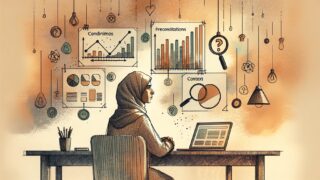 検索ボリューム 目安を柔軟な指標として捉える前提条件を象徴的に示すイラスト