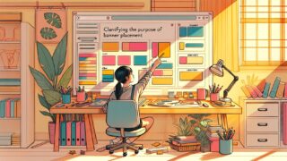 WP バナー 設置 場所の目的を整理しつつ配置を検討するデザイナー