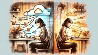 無料版との体験差を象徴的に比較しつつ、ChatGPT Plus 有料版 メリットを視覚化