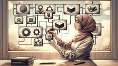 EWWW Image Optimizer 設定の全体像を示す作業デスクと画像圧縮やCDNを俯瞰するイラスト