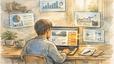 WordPress 人気記事プラグイン 比較を検討するデスク周り、複数プラグイン候補を整理する様子