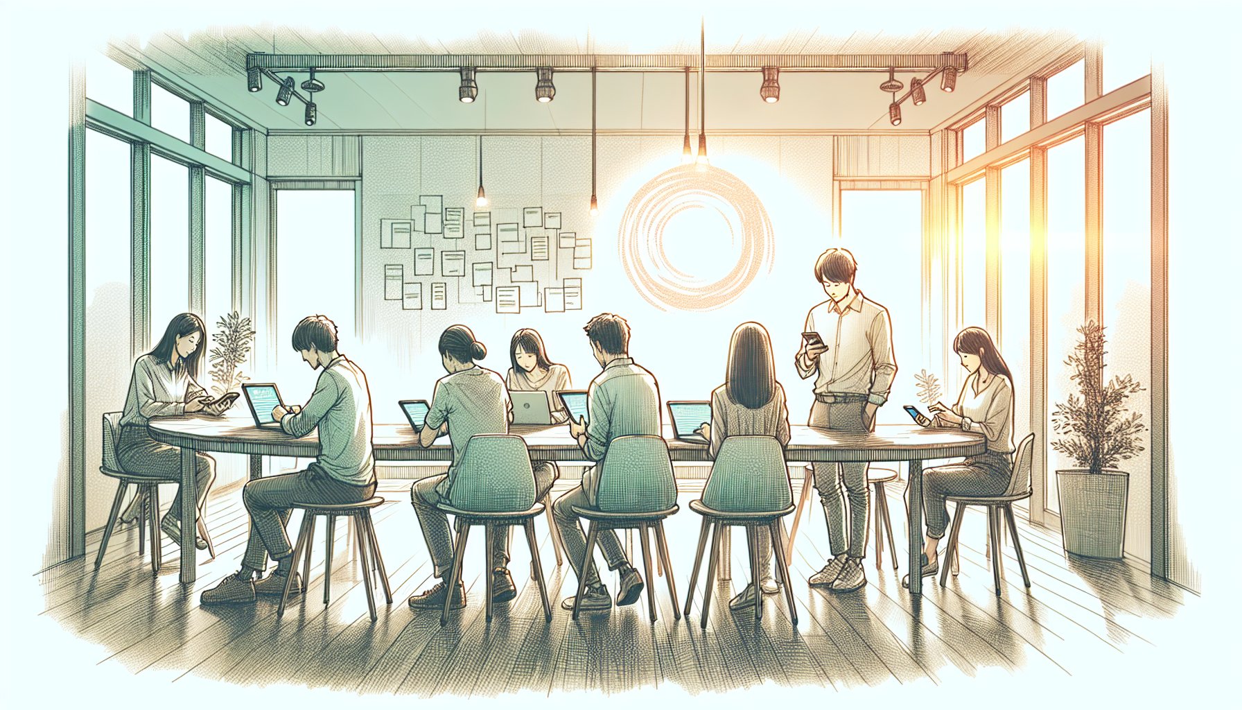 LINE で ChatGPT 使うことで、カジュアル連絡とビジネスチャットが融合したオフィス風景