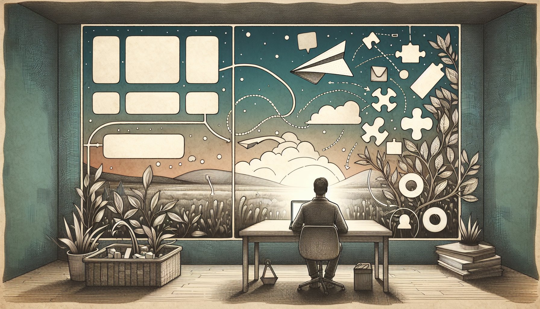 Contact Form 7 使い方の限界と将来の拡張性を考えるワークスペースのイラスト