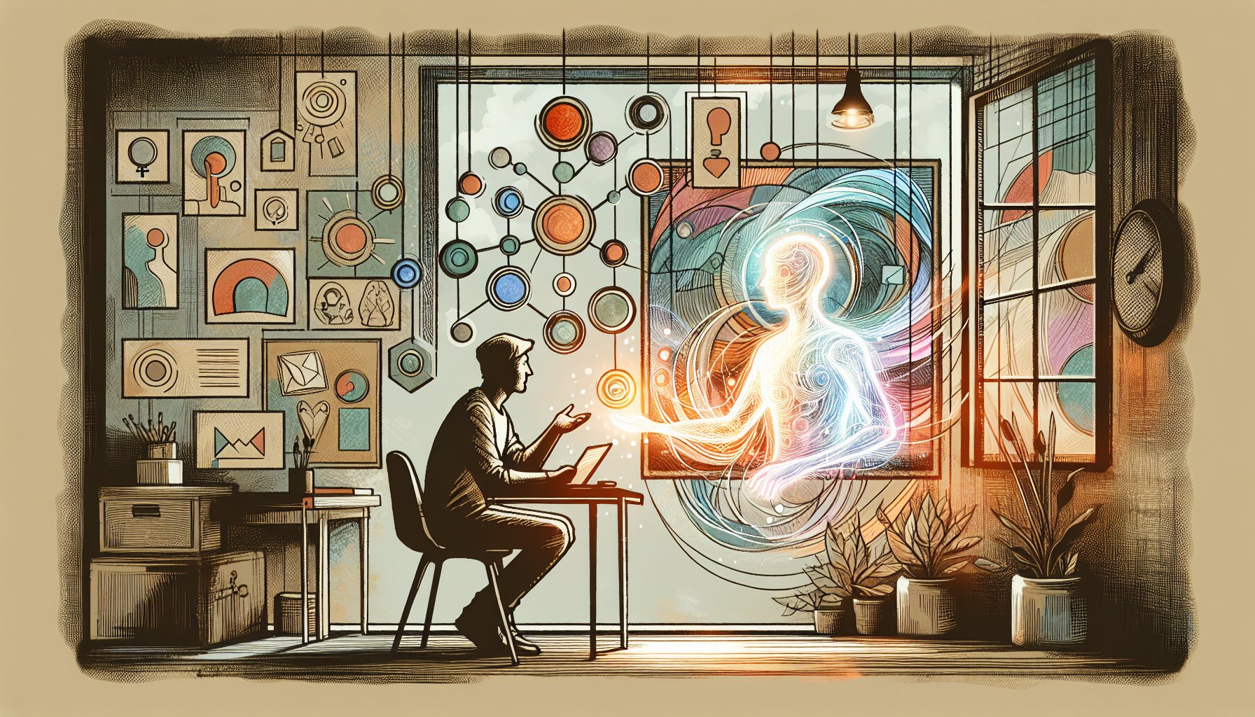 AI 画像生成 プロンプトの設計を分解し対話で洗練するビジネス活用イメージ