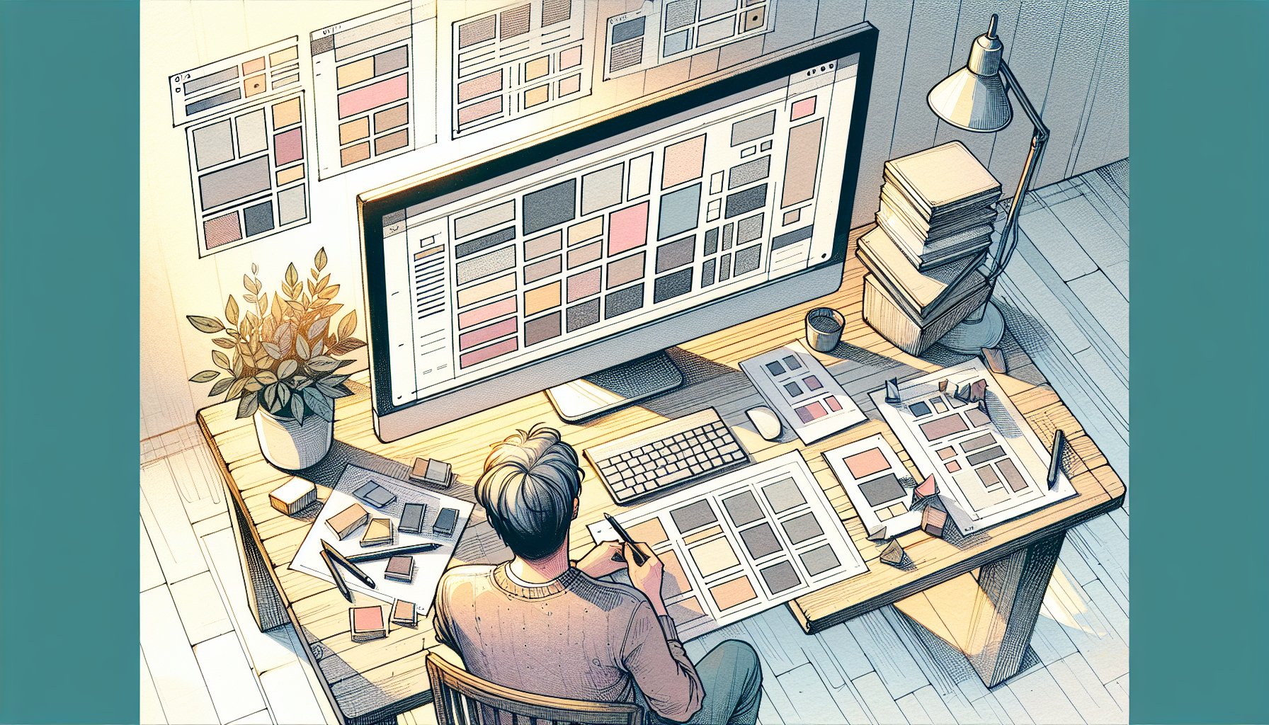 Table of Contents Plus カスタマイズの配色や余白を検討するデザイン作業シーン