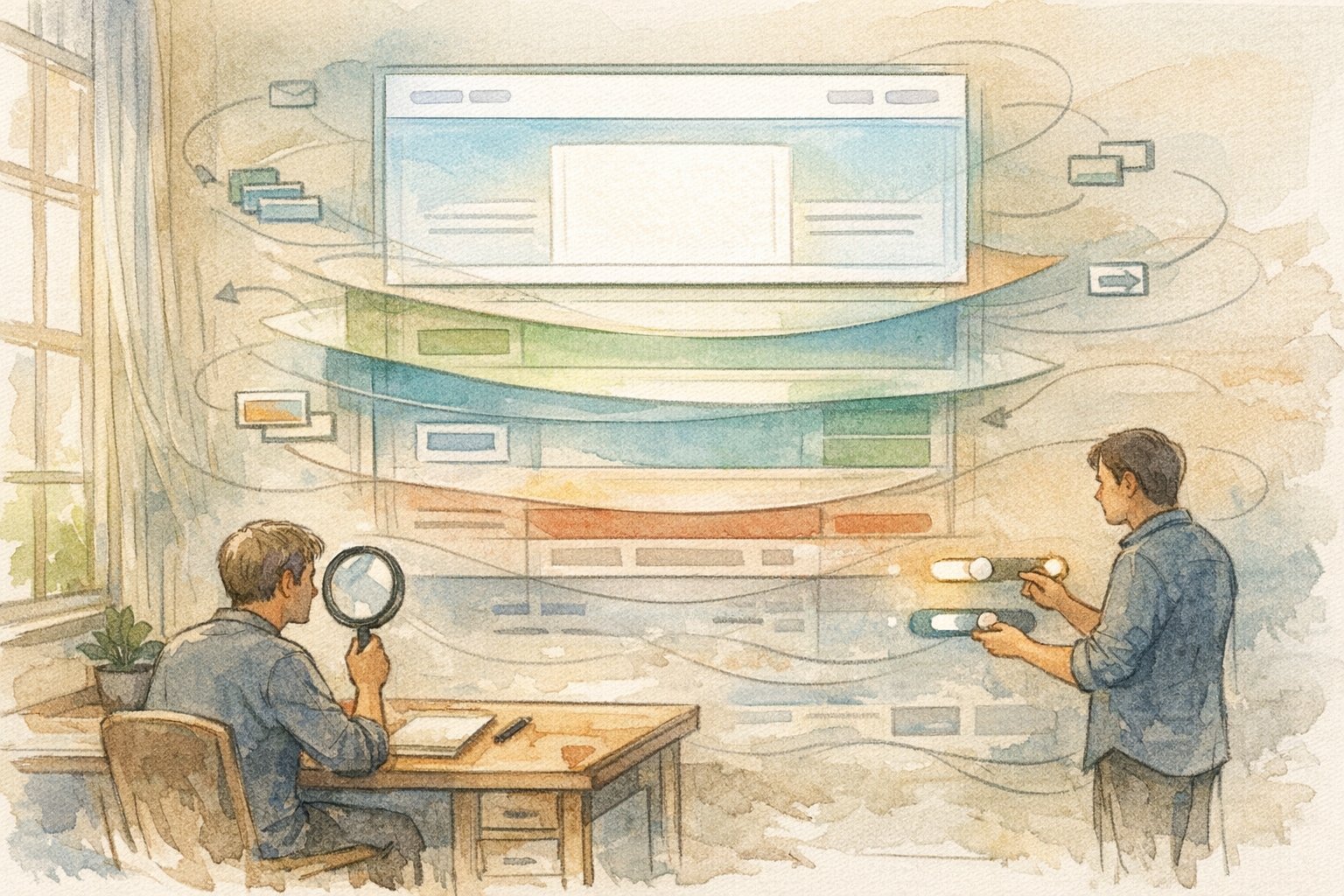 CSS最適化の踏み込み具合を考えるデスク周り、Autoptimize おすすめ設定を象徴的に表現