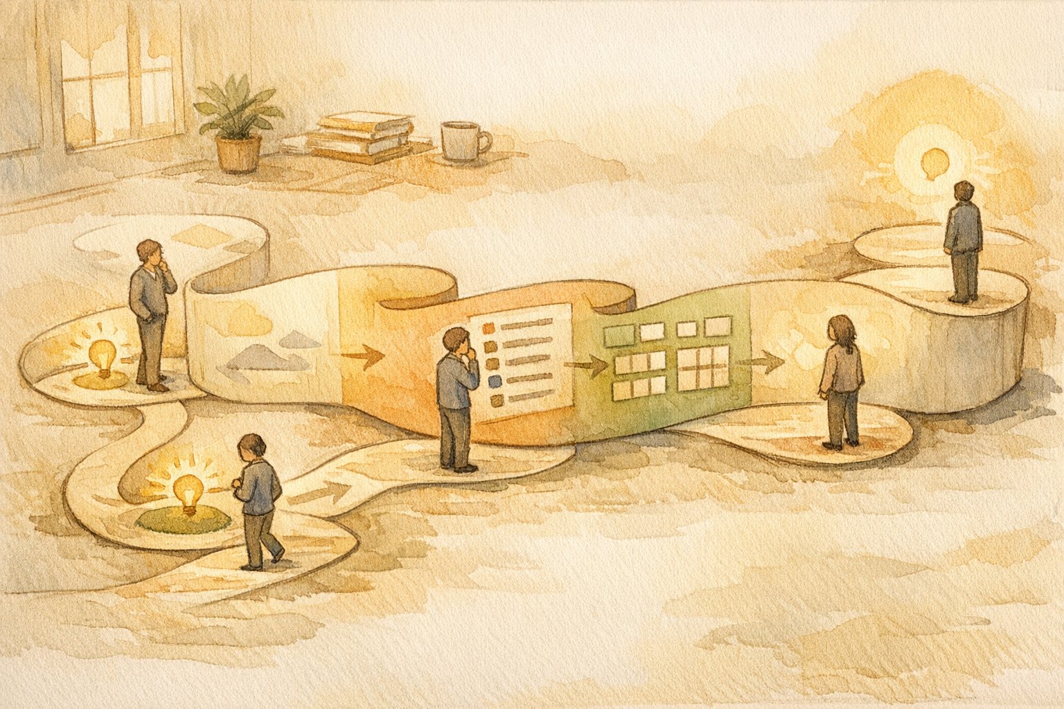 ランキング記事 作り方の流れを示すスクロールと読了率を意識した構成イメージ