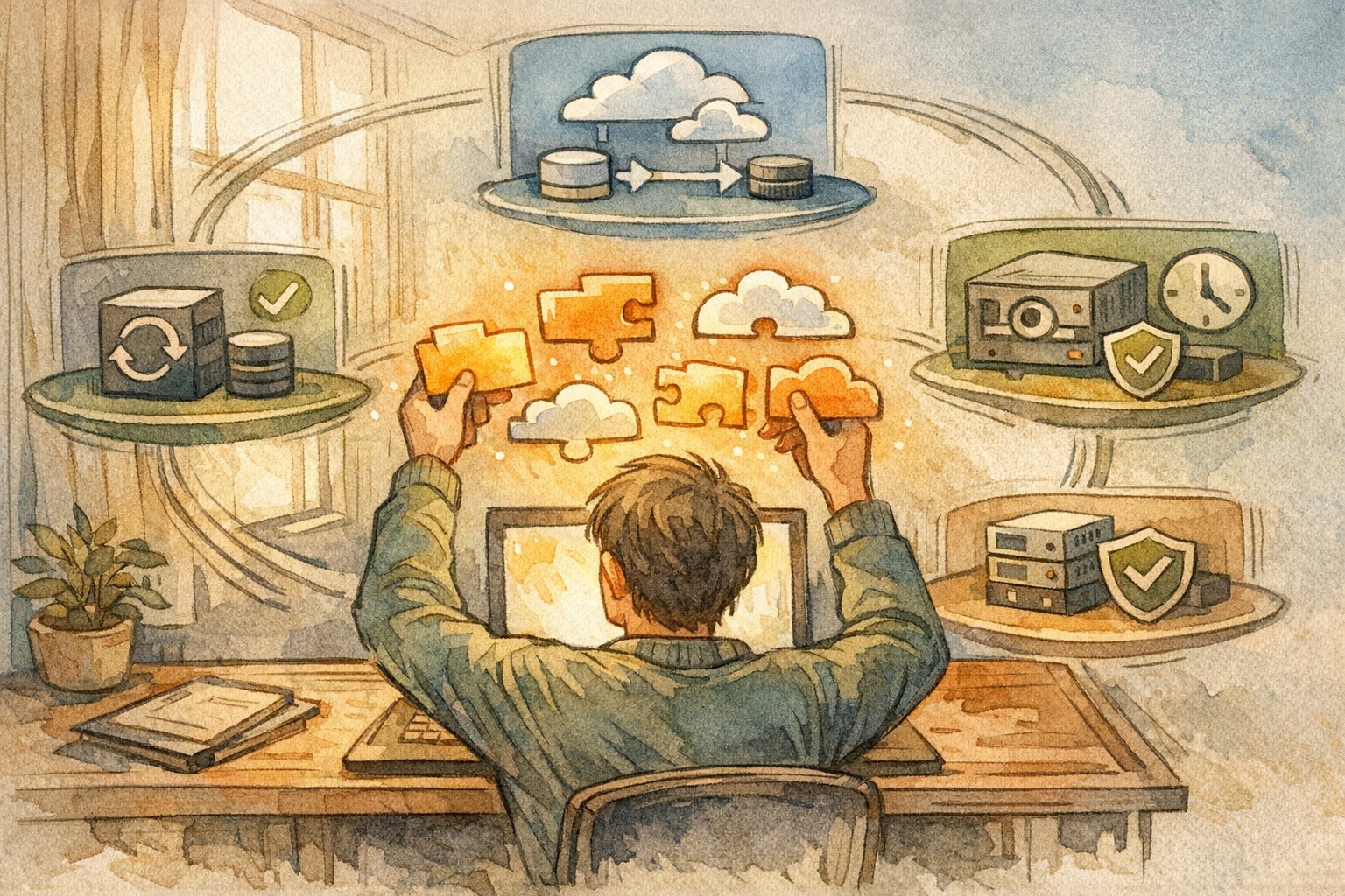 BackWPup エラー 対処から学んだ複数バックアップツールの比較とリスク分散のイメージ