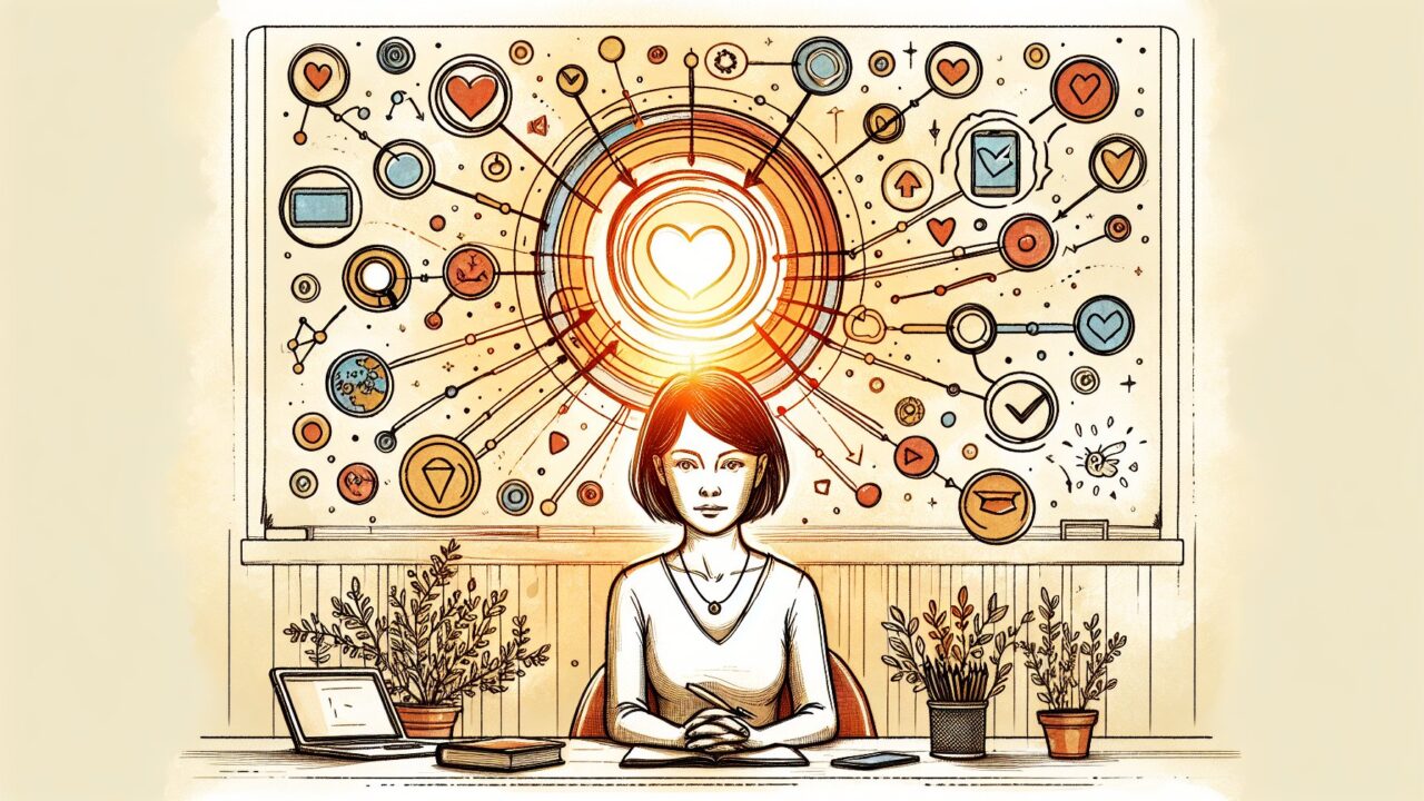 CV（コンバージョン）改善で数値に見えない要因や間接効果を可視化するイラスト