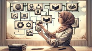 EWWW Image Optimizer 設定の全体像を示す作業デスクと画像圧縮やCDNを俯瞰するイラスト