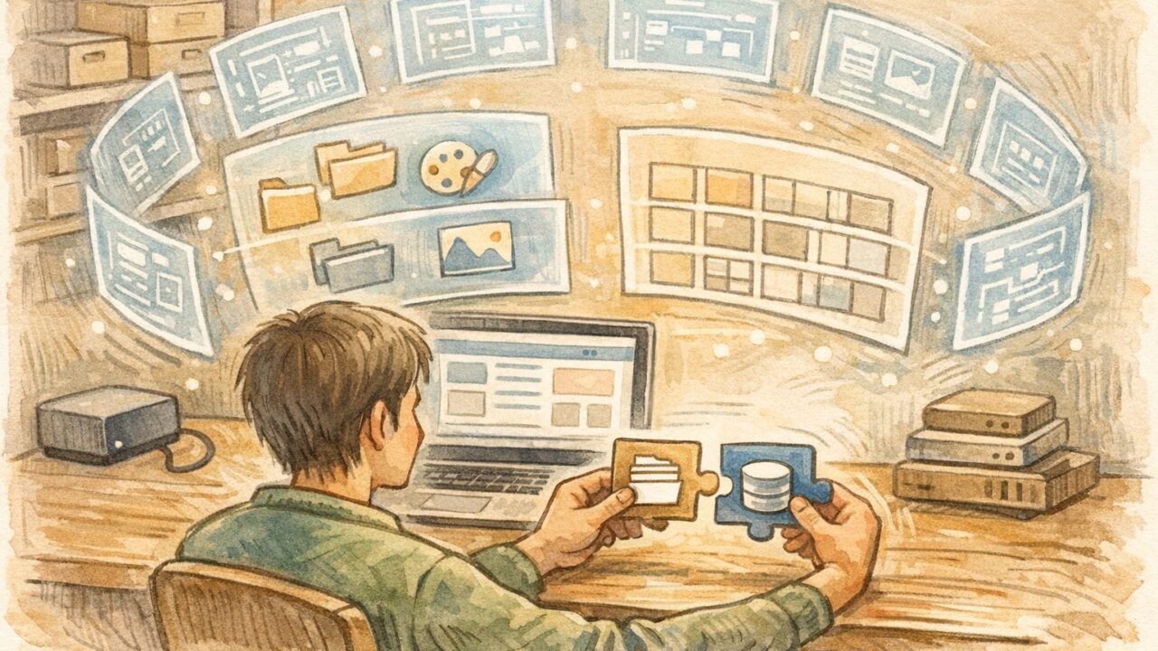 BackWPup エラー 対処から学ぶWordPressバックアップの前提と設計を示す手描きイラスト