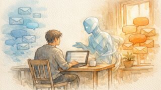 AI メール返信 自動化と人の協働でバランスよく丁寧な対応を行う穏やかなワークスペース
