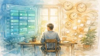 AI スケジュール管理と人間の時間感覚の対比、アルゴリズムと余白の調和