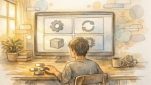 WordPress 自動更新 停止の基本を整理し、手動管理とのバランスを象徴的に描いたイラスト