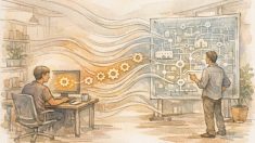 部分最適なAI活用と全体設計によるDXを対比しAI DX 推進 成功のコツを描く