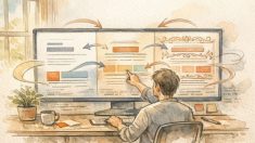 WordPress 見出し デザイン CSSでシンプルと装飾のバランスを調整する作業風景