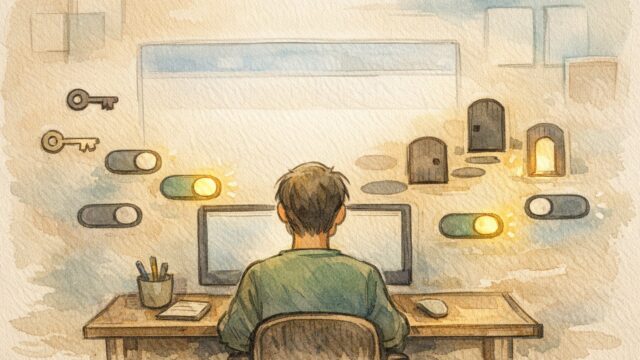 WP ツールバー 表示されない状況で、権限や基本設定を落ち着いて確認する様子