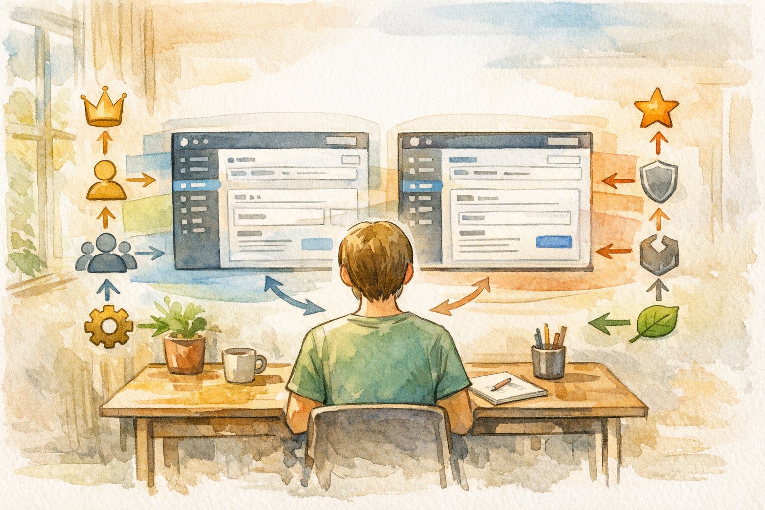 WordPress 投稿画面 英語になったときのユーザー設定とサイト言語の優先度を示すイラスト