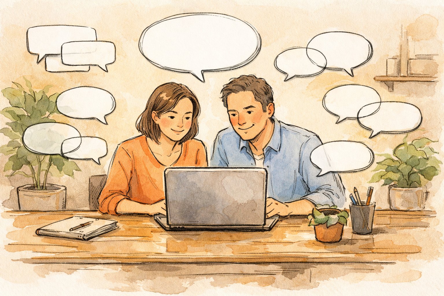 WP 吹き出し 使い方 デザインを整理しながら会話表現の役割を考えるシーン