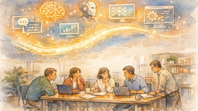ビジネス現場でAIツールとの距離を感じつつ学ぶ人々とAI リテラシー 教育のギャップ