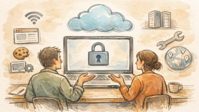 Claude ログインできない 解決を目指し、ユーザー側とサービス側要因を整理して話し合う場面
