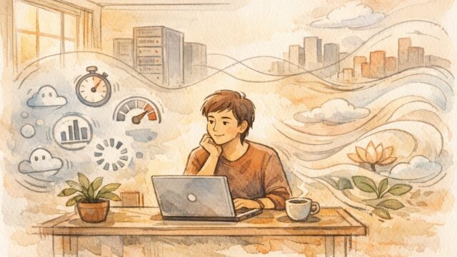 ロリポップ WordPress 遅いと感じる理由を測定速度と体感速度の両面から観察する様子