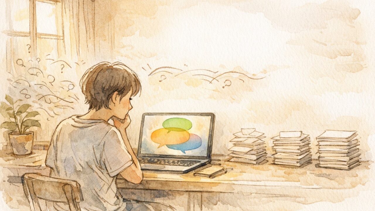 ChatGPT 日本語がおかしいと感じる要素を文法・語彙・文脈に分解して整理する様子