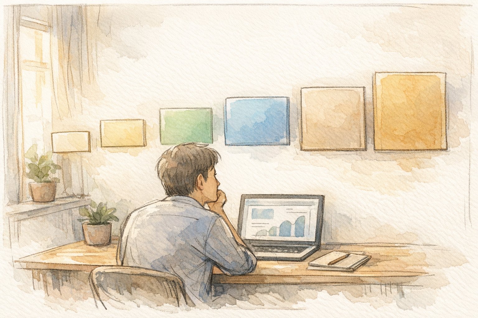エックスサーバー WordPress 始め方を検討し契約期間や料金プランを落ち着いて比較検討する様子