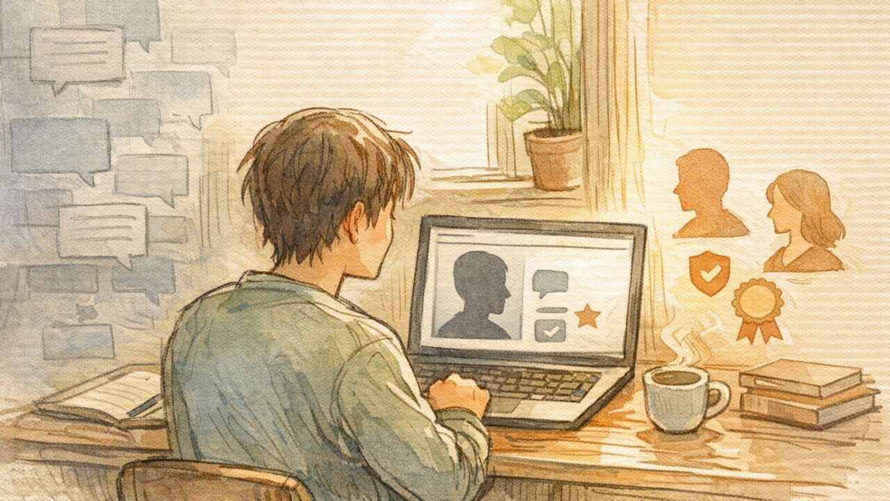 デジタル情報のノイズの中で信頼できる声を選ぶ読者と著者プロフィール 重要性