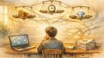WebライターがAI活用と稼ぎ方を見直し、価格と速度と価値のバランスを考える作業机の様子
